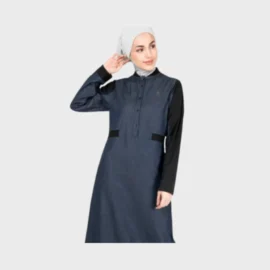 Blue Denim Contrast Sleeve Abuja