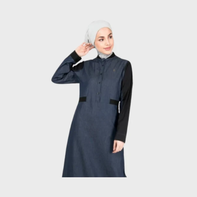 Blue Denim Contrast Sleeve abuja